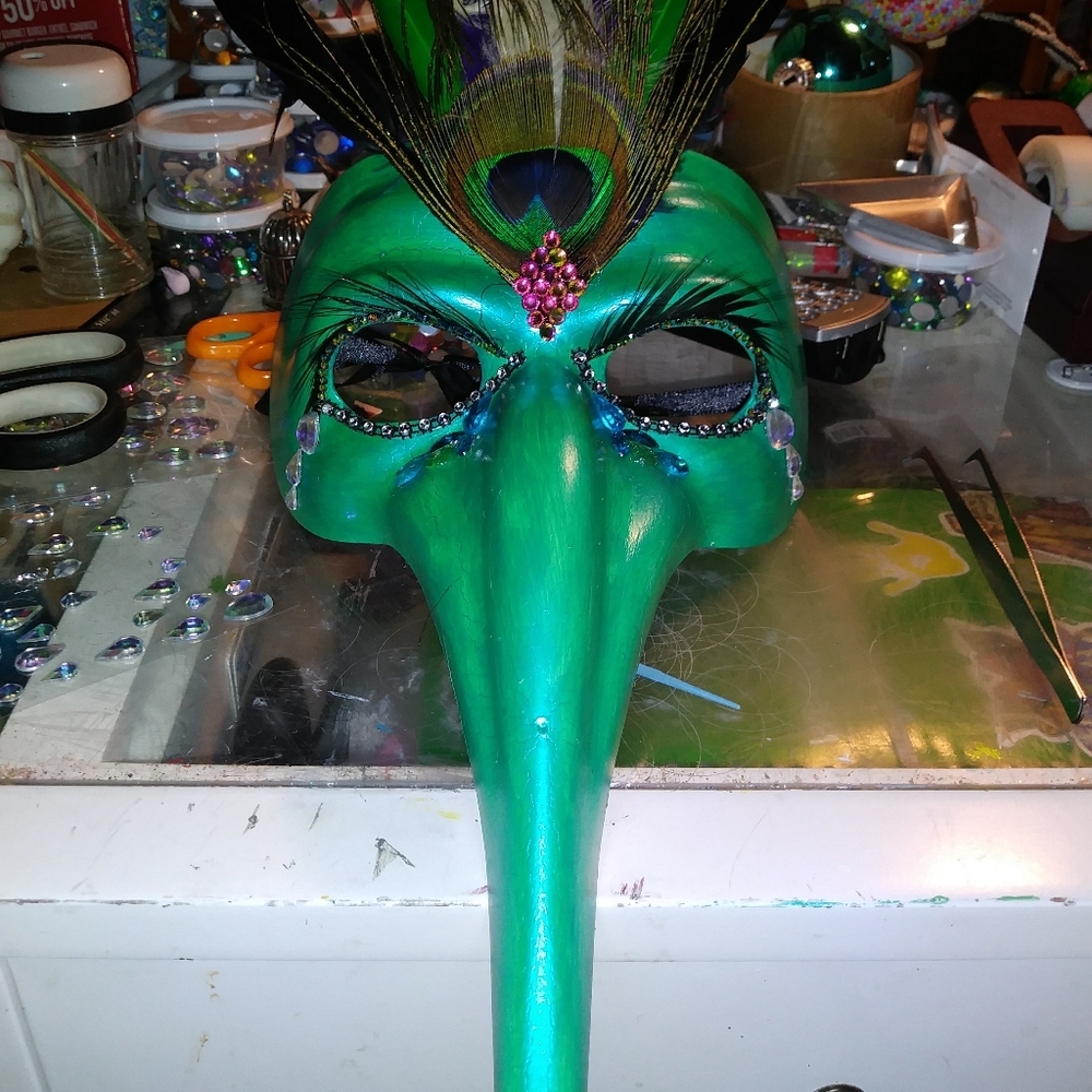 OOAK Masquerade Mask Hand Decorated